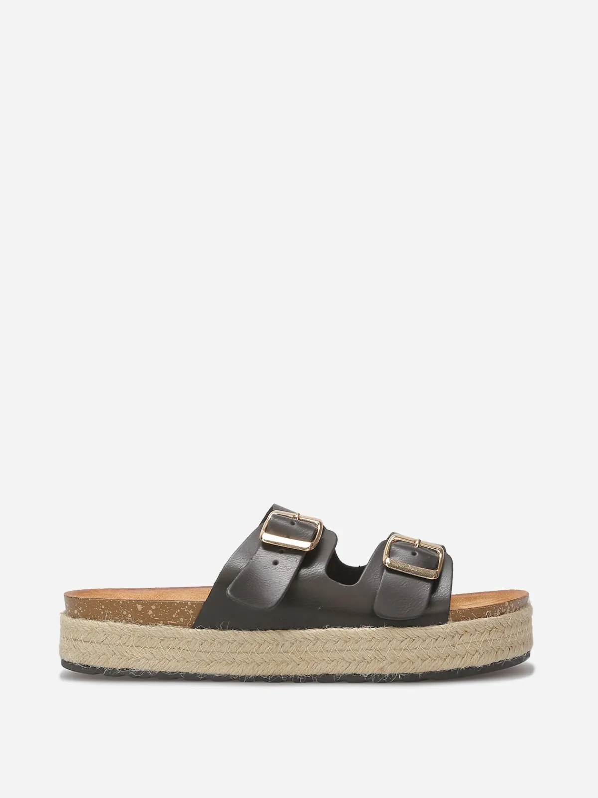 Clearance La Modeuse Mules à boucles et plateforme Noir