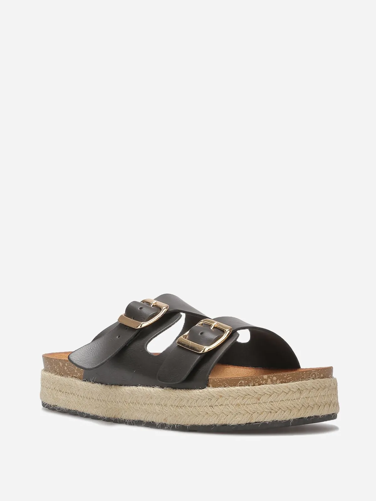 Clearance La Modeuse Mules à boucles et plateforme Noir