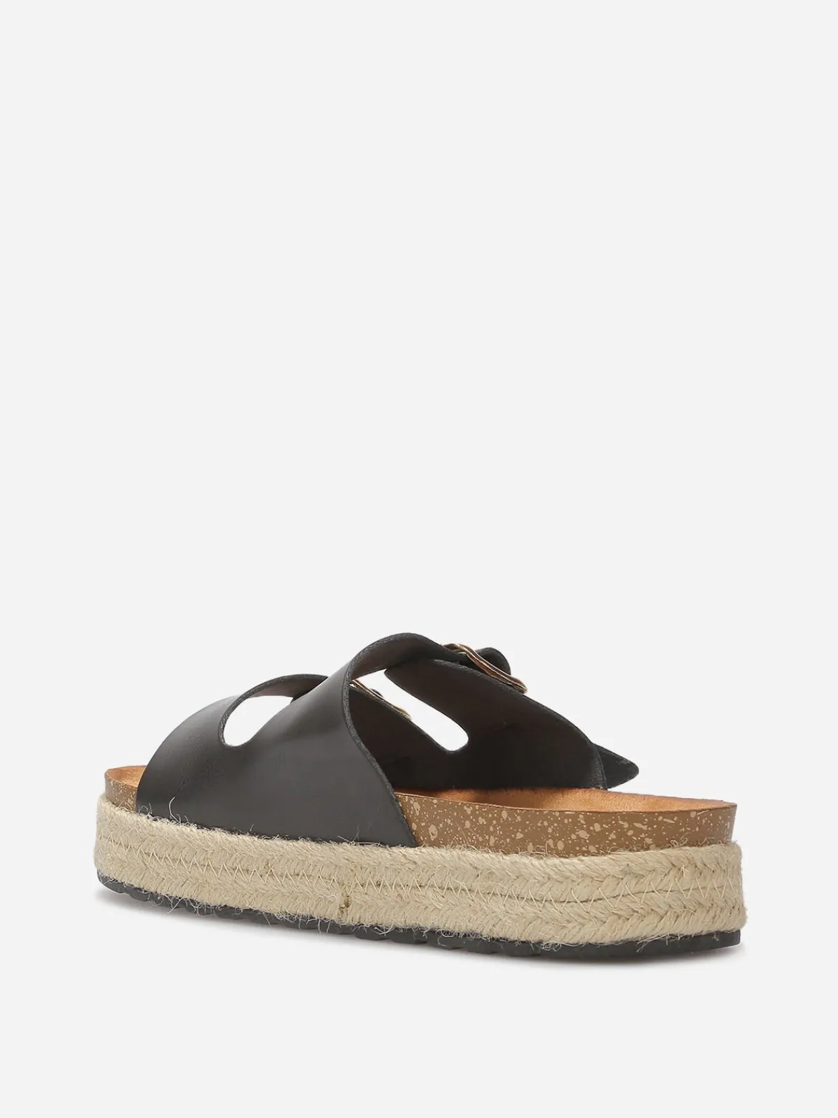 Clearance La Modeuse Mules à boucles et plateforme Noir