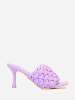 Online La Modeuse Mules à bride effet tressé Violet
