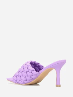Online La Modeuse Mules à bride effet tressé Violet