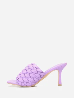 Online La Modeuse Mules à bride effet tressé Violet
