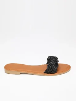 Hot La Modeuse Mules  à bride tressée Noir