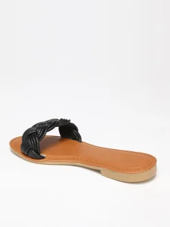 Hot La Modeuse Mules  à bride tressée Noir