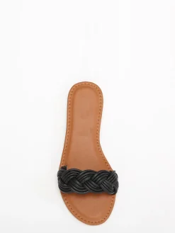 Hot La Modeuse Mules  à bride tressée Noir