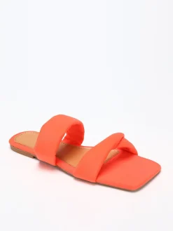 New La Modeuse Mules  à double brides Orange