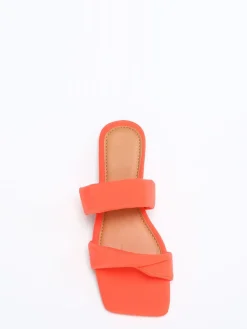 New La Modeuse Mules  à double brides Orange