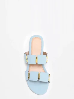 Online La Modeuse Mules à double brides BleuClair