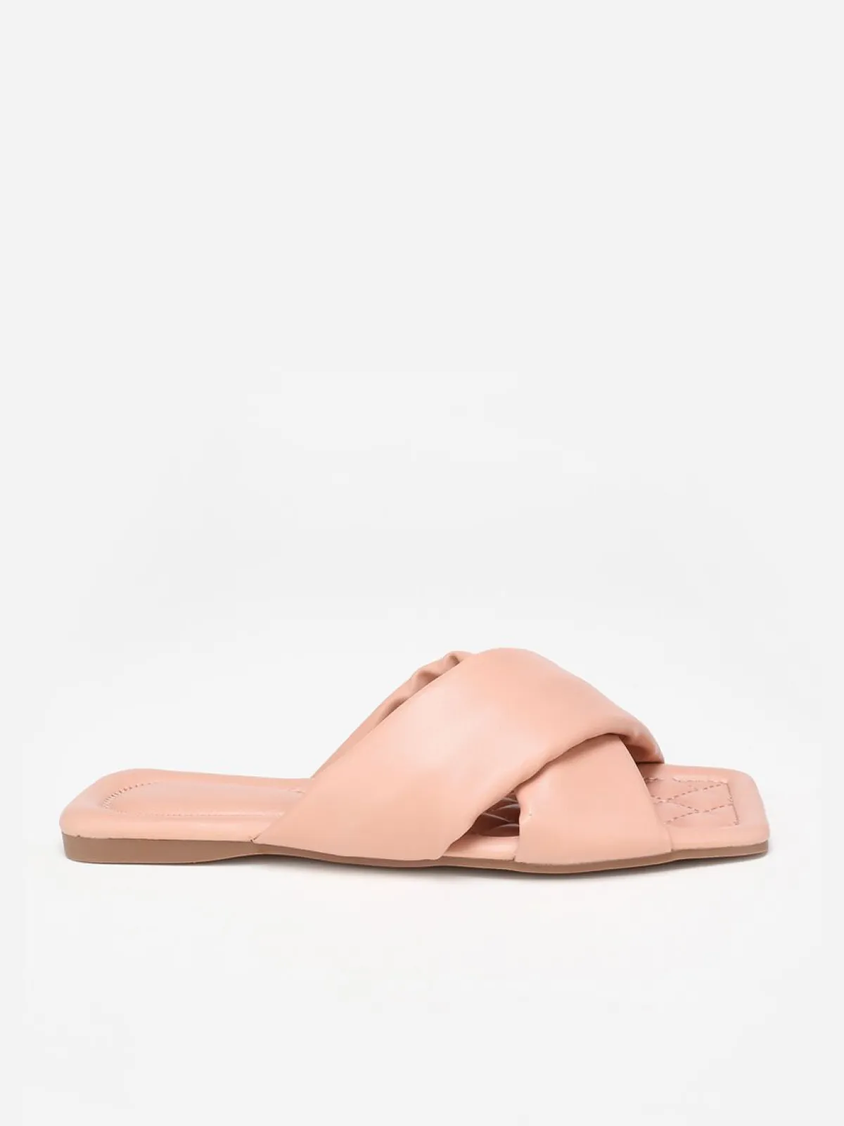 Online La Modeuse Mules à larges brides croisées Rose