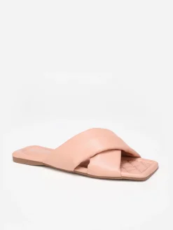 Online La Modeuse Mules  à larges brides croisées Rose