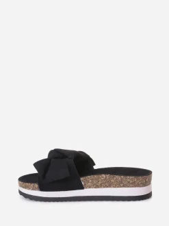 Hot La Modeuse Mules  à semelle creuse et noeud Noir