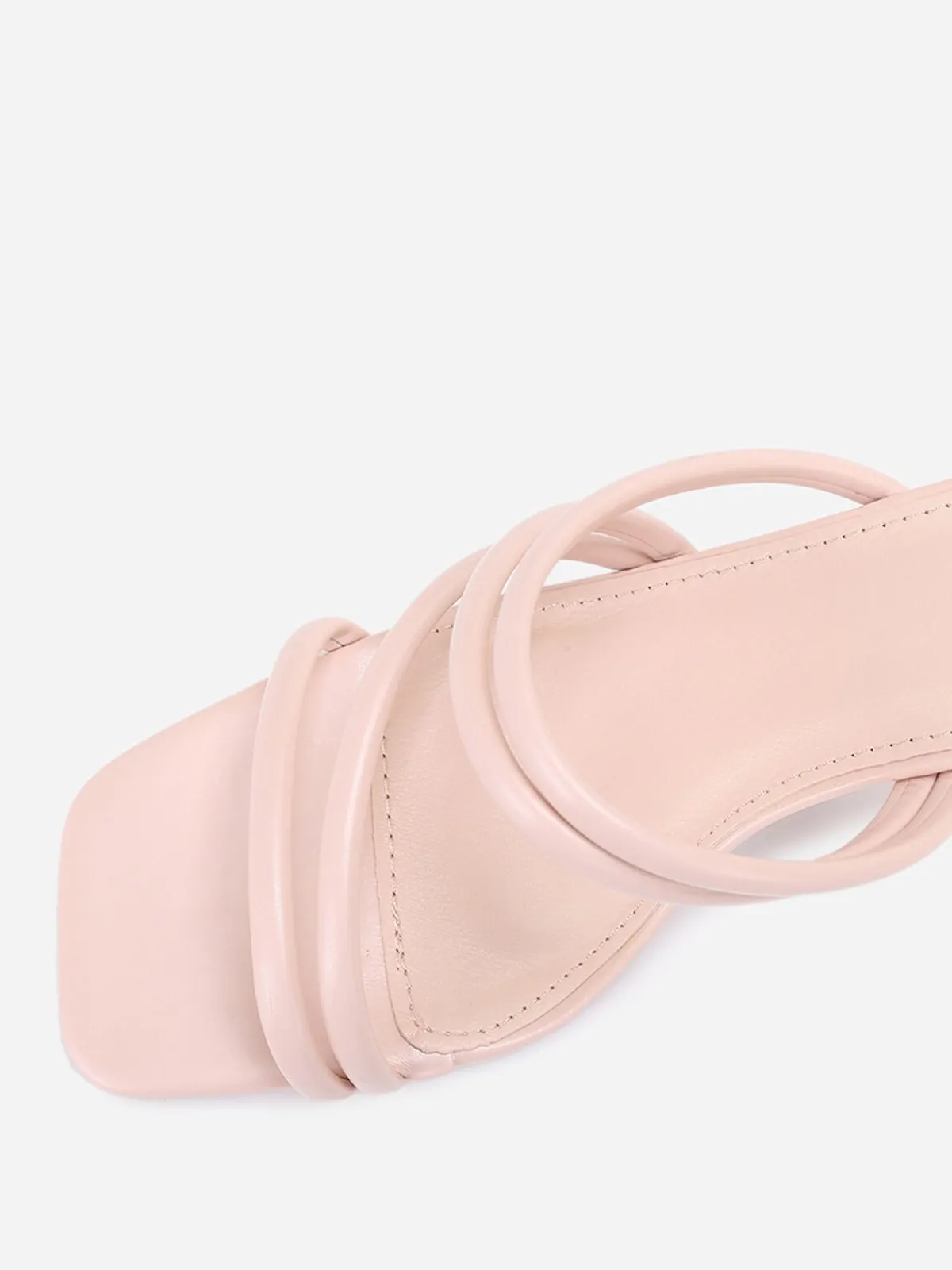 New La Modeuse Mules à talon multi brides Beige