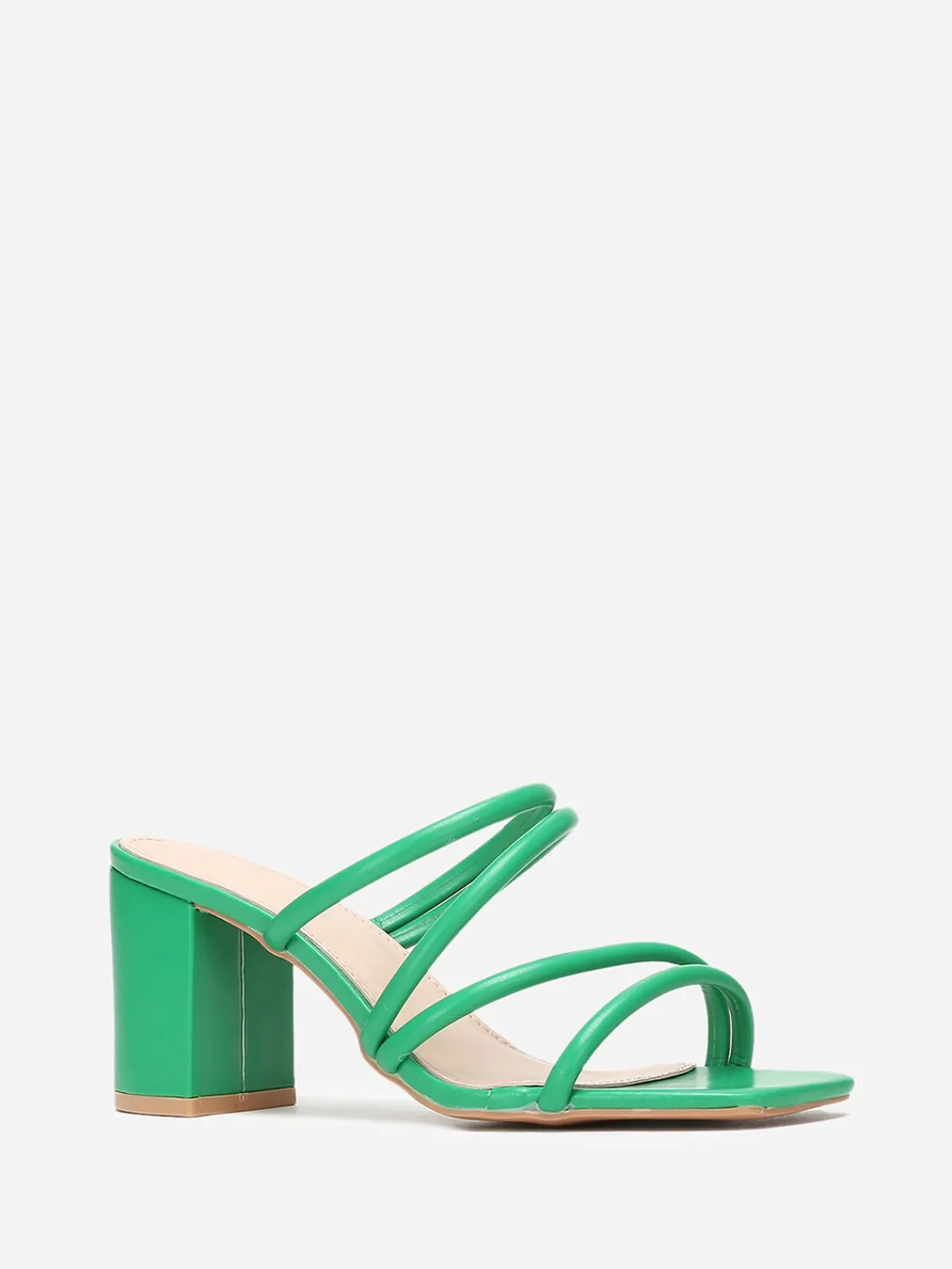 La Modeuse Mules à talon multi brides Vert