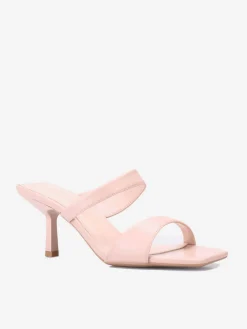 Online La Modeuse Mules  asymétriques et bout carré Rose