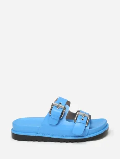 Sale La Modeuse Mules  avec brides à boucles Bleu