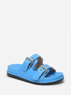 Sale La Modeuse Mules  avec brides à boucles Bleu