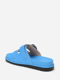 Sale La Modeuse Mules  avec brides à boucles Bleu