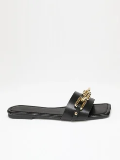 New La Modeuse Mules  avec chaîne Noir
