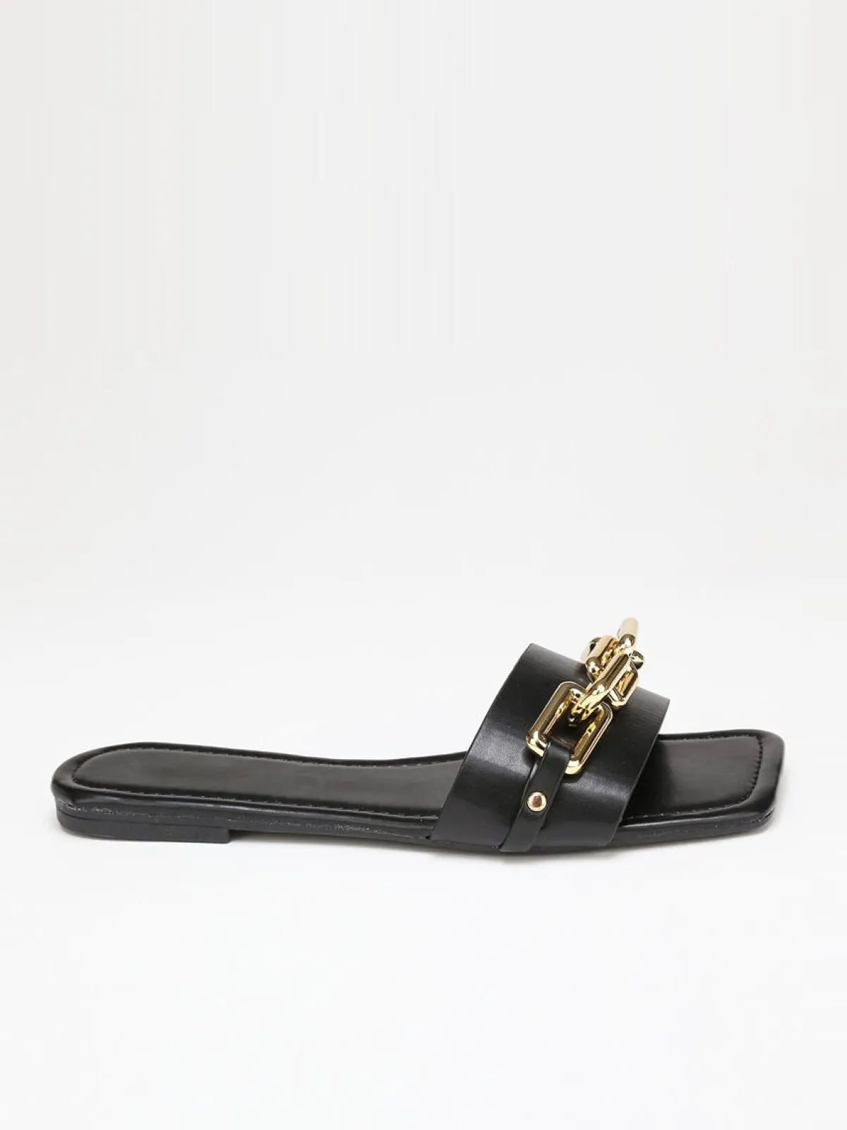 New La Modeuse Mules avec chaîne Noir