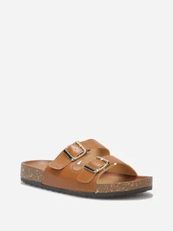 Best La Modeuse Mules avec deux brides à boucles Marron