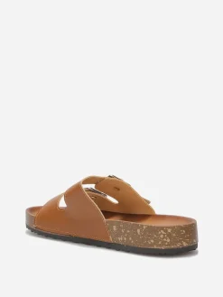 Best La Modeuse Mules avec deux brides à boucles Marron