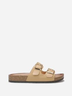 Clearance La Modeuse Mules avec deux brides à boucles Taupe
