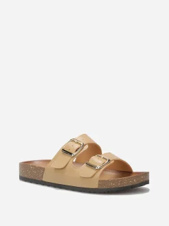 Clearance La Modeuse Mules avec deux brides à boucles Taupe