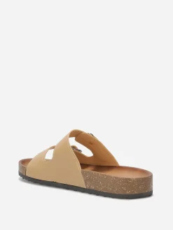 Clearance La Modeuse Mules avec deux brides à boucles Taupe
