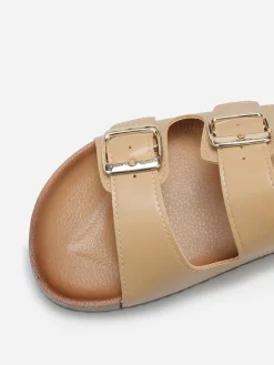 Clearance La Modeuse Mules avec deux brides à boucles Taupe