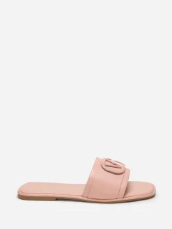 Sale La Modeuse Mules carrées  à boucle métallique Rose