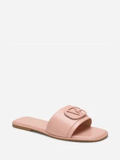 Sale La Modeuse Mules carrées  à boucle métallique Rose