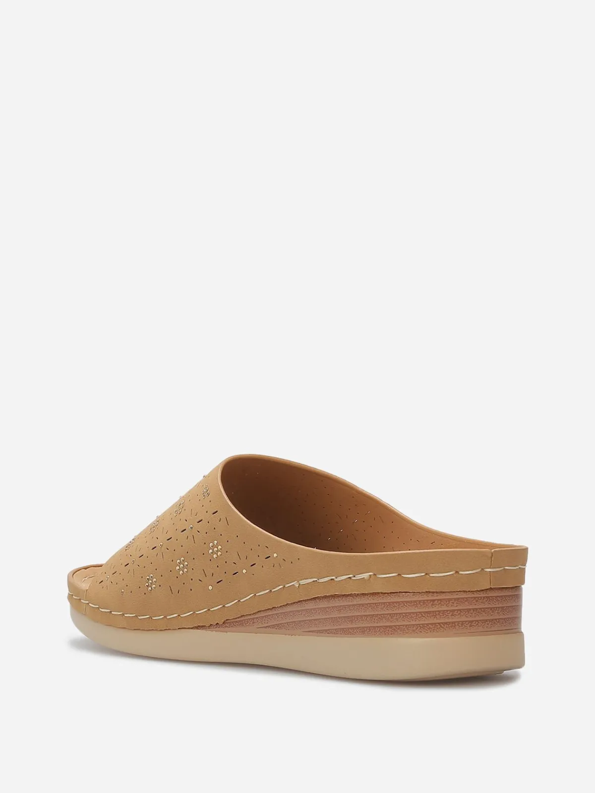 Hot La Modeuse Mules compensées à strass Taupe