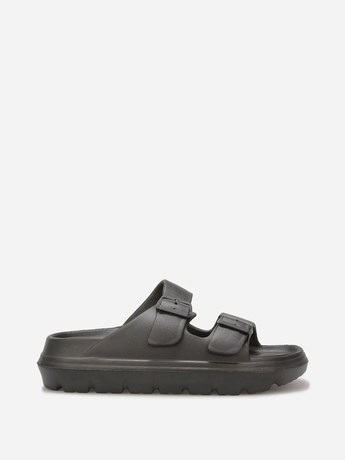 Hot La Modeuse Mules crantées à double brides Noir