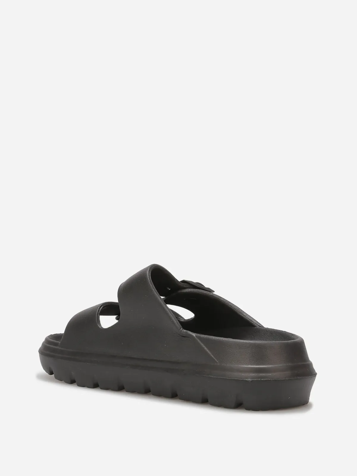 Hot La Modeuse Mules crantées à double brides Noir
