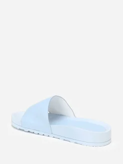 Sale La Modeuse Mules  en simili à bride large Bleu