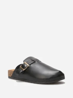 Best La Modeuse Mules en simili avec bride Noir