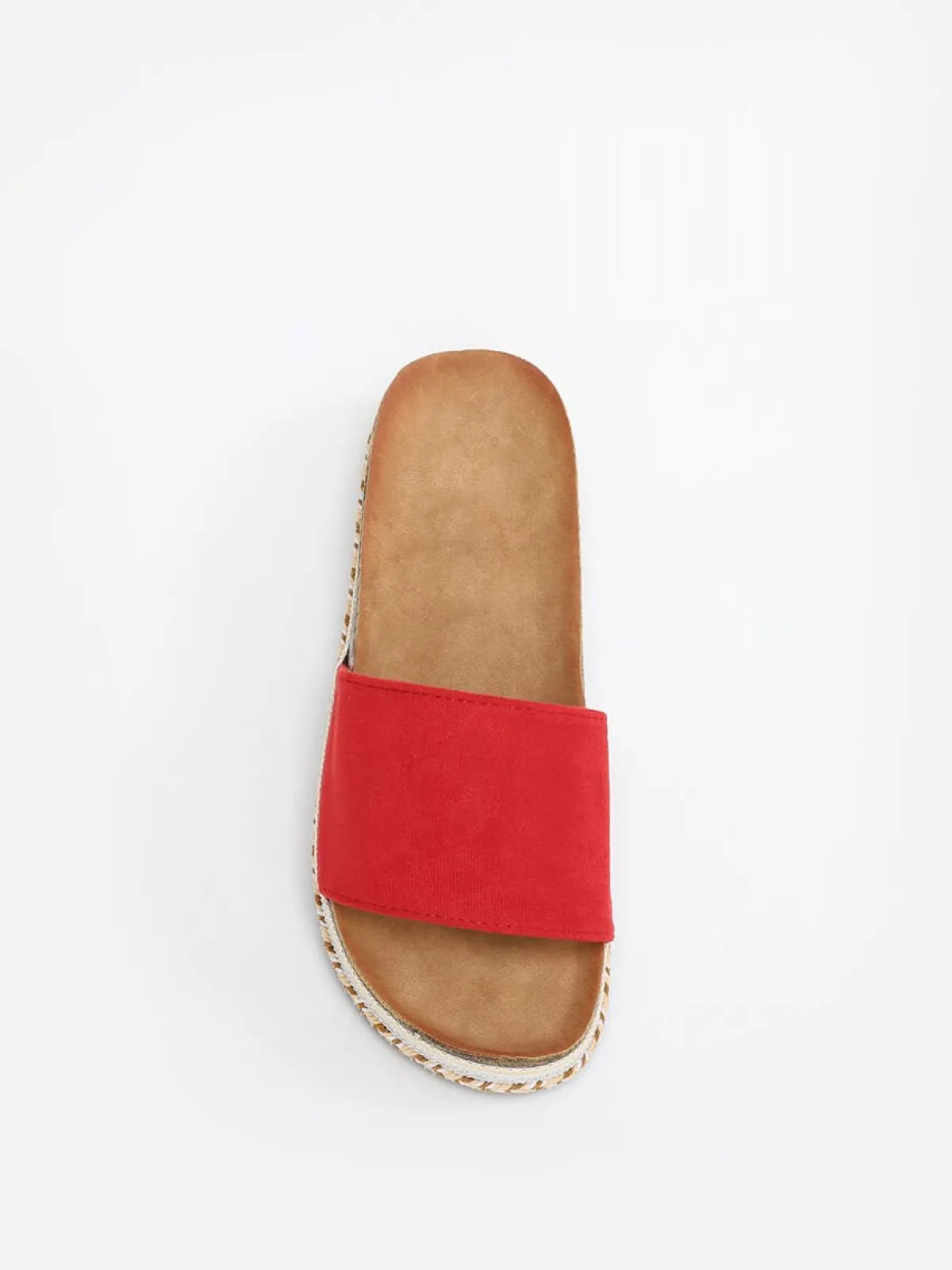 Online La Modeuse Mules en suédine à plateforme ethnique Rouge