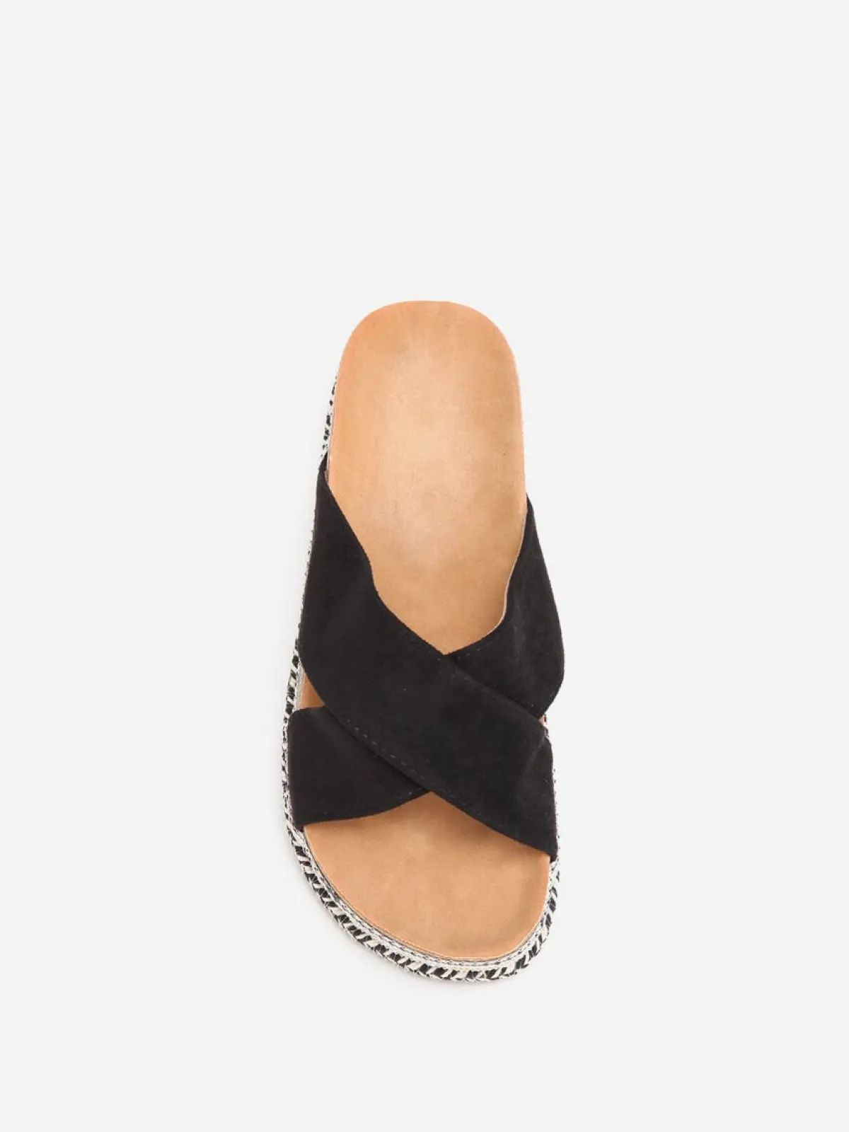 Hot La Modeuse Mules en suédine à plateforme fantaisie Noir
