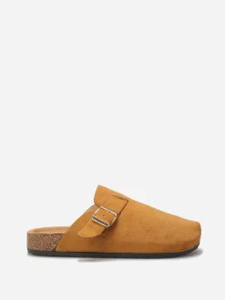 Clearance La Modeuse Mules en suédine avec bride Camel