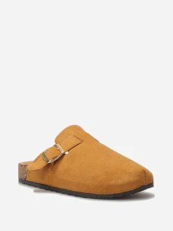 Clearance La Modeuse Mules en suédine avec bride Camel