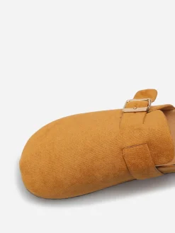 Clearance La Modeuse Mules en suédine avec bride Camel