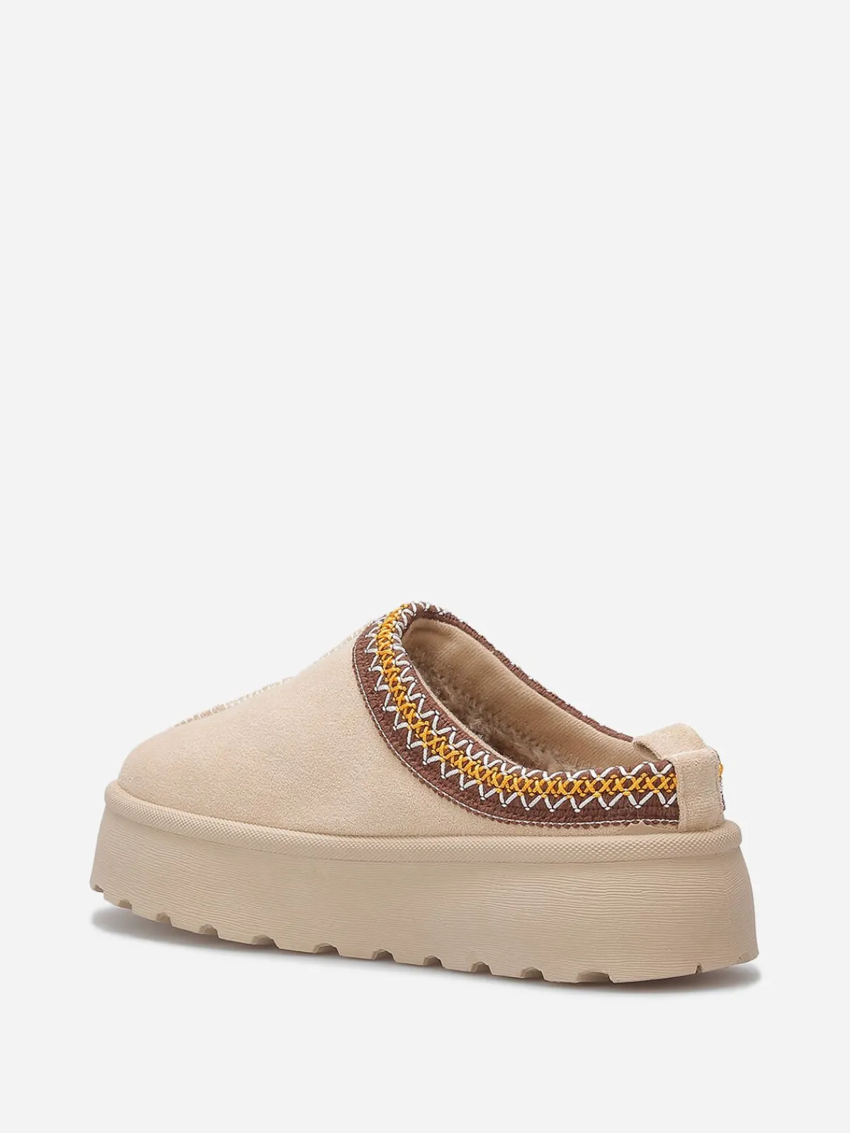 New La Modeuse Mules en suédine avec broderies Beige