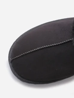 Sale La Modeuse Mules en suédine fourrées Noir