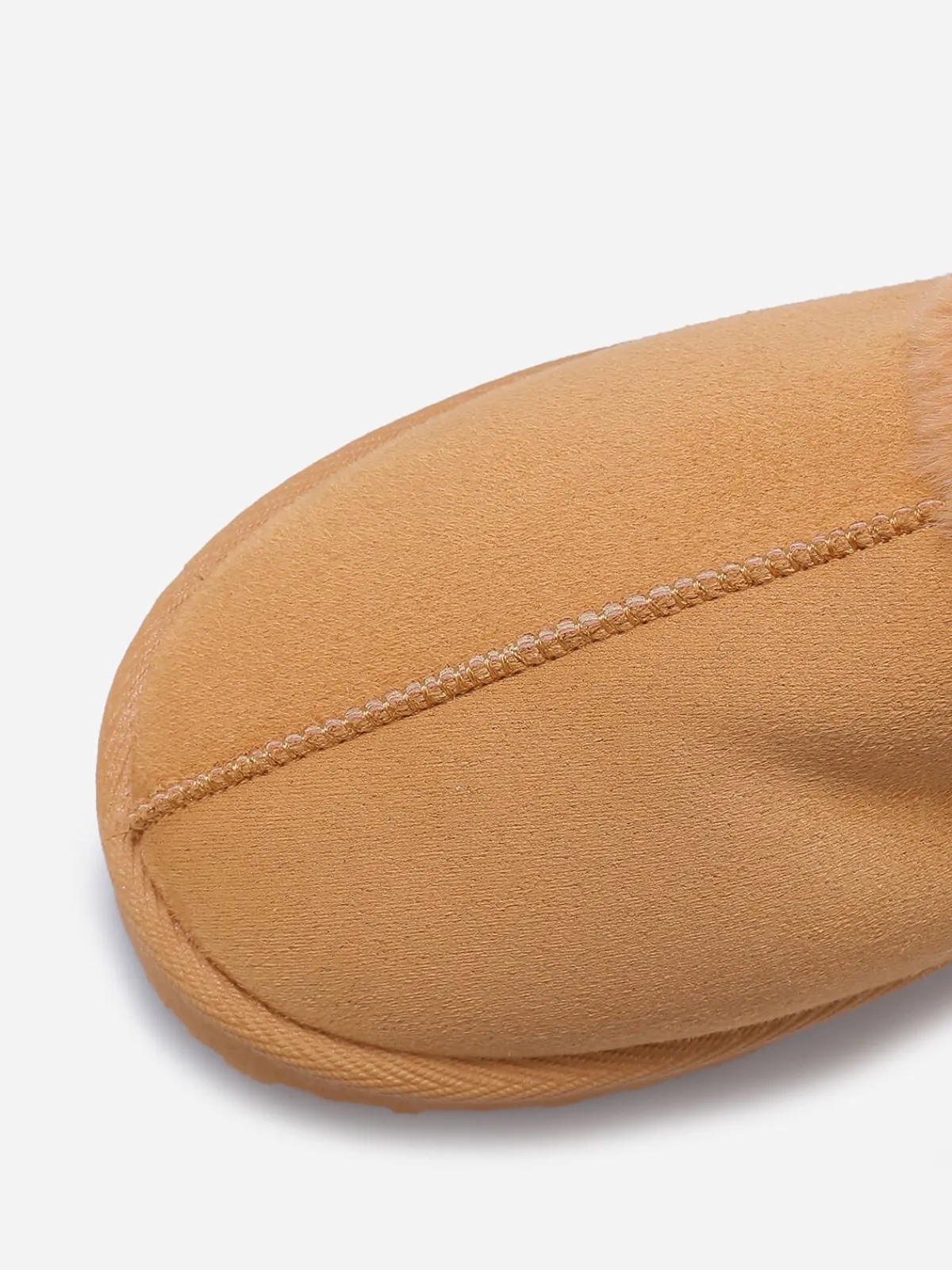 Online La Modeuse Mules en suédine fourrées Camel