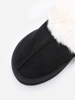 La Modeuse Mules fourrées à plateforme Noir