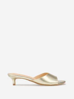 Best La Modeuse Mules kitten heels Doré