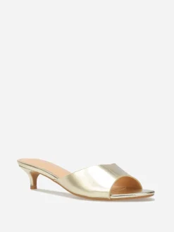 Best La Modeuse Mules kitten heels Doré
