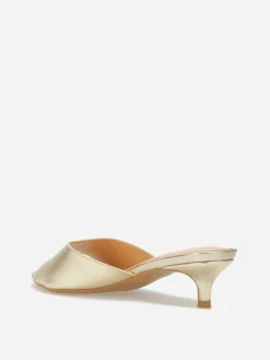 Best La Modeuse Mules kitten heels Doré