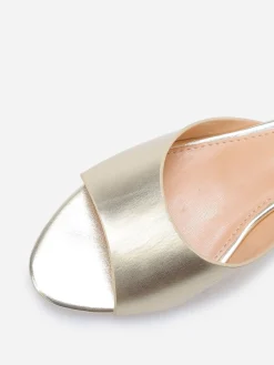 Best La Modeuse Mules kitten heels Doré