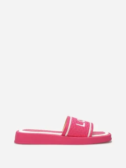 Best La Modeuse Mules "Love" avec plateforme Fuchsia